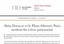C’est officiel, Alain Ducasse et le Plaza Athénée mettent fin à leur partenariat