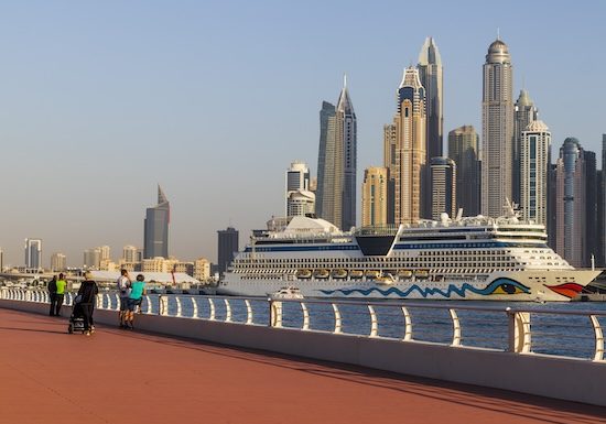 Dubai, UAE - 02.20.2022 View of a towers in Dubai Marina district. @ credit Depositphotos