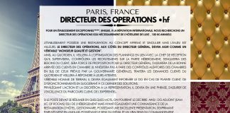 Opportunité, Paris | Directeur des Opérations H/F Hôtel***** exceptionnel Directeur des Opérations, Paris
