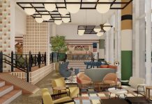 Ouverture 2024, Pays-Bas | L’Avani Museum Quarter d’Amsterdam ouvrira ses portes au deuxième trimestre 2024 Avani Museum Quarter Amsterdam Hotel Renders Lobby view sitting area @ credit Minor Hotels