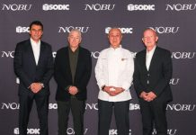 Ouverture, Égypte | Nobu et SODIC annoncent un hôtel et un restaurant à l’est du Caire Ayman Amer, General Manager for Sodic, Robert De Niro, Nobu Hospitality Co-Founder, Nobu Matsuhisa, Nobu Hospitality Co-Founder, Trevor Horwell, CEO Nobu Hospitality
