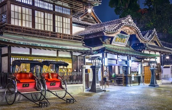 Dogo Onsen hot springs bath house in Matsuyama, Japan.