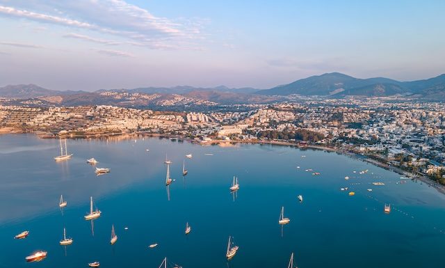 Aerial view of Bodrum on Turkish Riviera @ credit Depositphotos