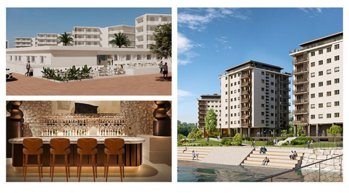 Rendu : En haut à gauche - Hôtel Indigo Gandia – Plage, En bas à gauche - Vignette Collection Mallorca – Finca Banyols, À droite - Holiday Inn Express San Sebastian - Errenteria