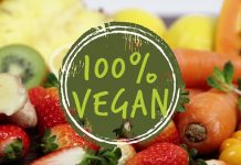 Steak végétal | Une décision de la Cour de Justice de l’Union Européenne favorable aux acteurs français du secteur végétal Composite of 100 percent vegan text over fruit and vegetables. Eco healthy food and home grown produce concept digitally generated image.