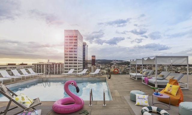 Europe, Spain, Barcelona, Moxy Barcelona