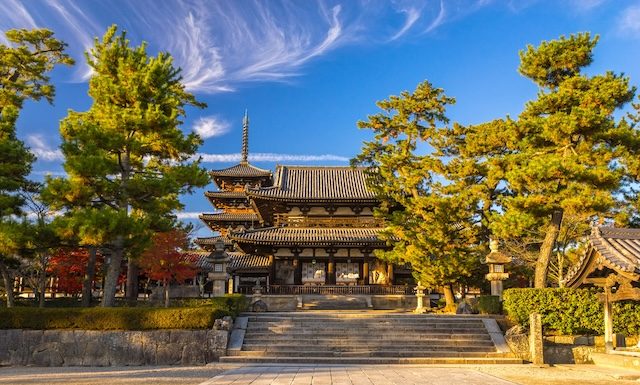 Temple Horyu-ji à Nara, Japon