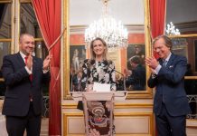Le Groupe Baverez reçoit la Palme d’Or de l’Hôtellerie de Patrimoine au Palais du Luxembourg Guillaume Gomez, Véronique Beauvais-Crefcoeur et Crédit Stéphane Picot et Olivier de Tilière @ credit Stéphane Picot