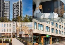 Transition écologique | IHG élargit son programme Low Carbon Pioneers avec 4 nouveaux hôtels en Europe En haut à gauche : Staybridge Suites Malaga, Espagne, En haut à droite : voco Milan, Italie, En bas à gauche : voco Londres – Marylebone, Royaume-Uni, En bas à droite : Holiday Inn Express Almere, Pays-Bas