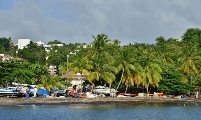 Schoelcher, Martinique, France - august 29 2015 : the picturesque seaside