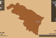Projet, Vietnam | Un éco-resort annoncé à Cam Thủy (district de Thanh Hóa) Shape of Thanh Hoa, province of Vietnam, and its capital. Distance scale, previews and labels. Composition of patterned textures. 3D rendering