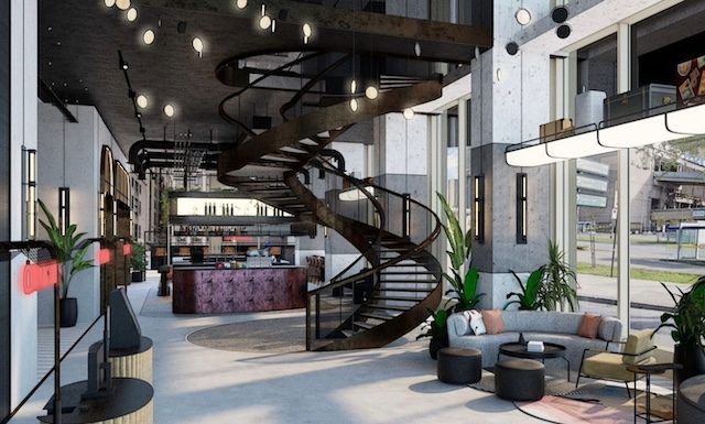 Moxy Montreal Lobby @ credit Marriott