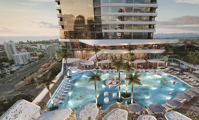 Rendering of Andaz Gold Coast Pool Deck @ credit Hyatt