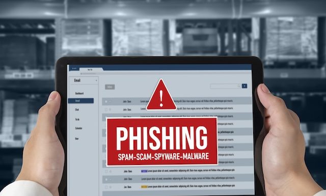 Cyber security software show alert of cyber attack for protection snugly. Danger from virus, phishing and cyber fraud.