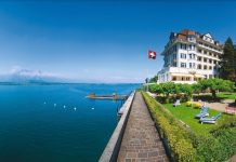 Polémique, Suisse | Au bord du Lac de Thoune, tensions autour de l’hôtel Bellevue au Lac repris par un investisseur émirati @ credit Bellevue au Lac