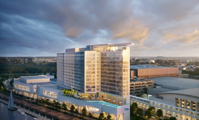 Signia-by-Hilton-Savannah_Aerial-View_Savannah-Convention-Center