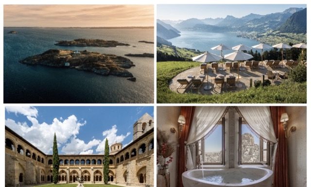 De gauche à droite: LILLØY LINDENBERG, Hotel Villa Honegg, Via Regia Cappadocia, Castilla Termal Monasterio de Valbuena @ credit SLH