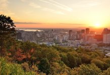 Québec | Le Courtyard by Marriott Montréal Centre-ville placé sur la liste noire de l’OQLF* : subventions ou contrats avec l’Etat suspendus Coucher du soleil sur Montréal @ credit Depositphotos.com