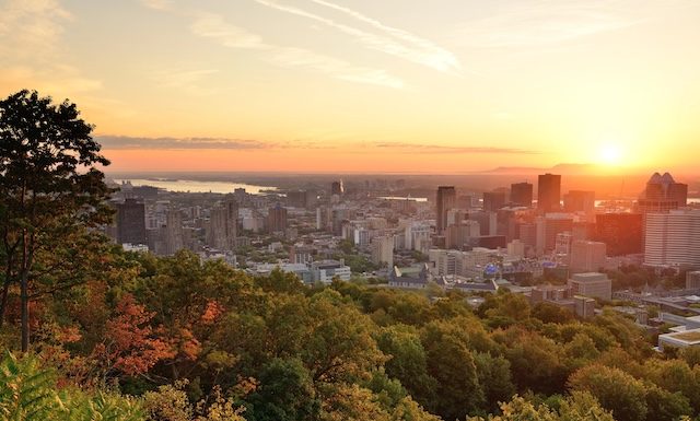 Coucher du soleil sur Montréal @ credit Depositphotos.com