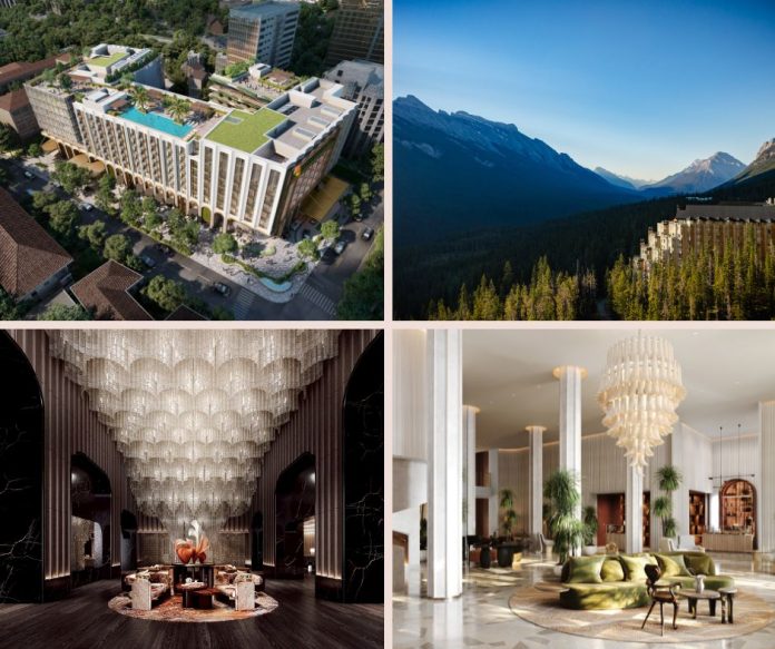 Monde | Accor annonce un ambitieux programme d’ouvertures pour 2026 avec 350 nouvelles adresses Fairmont Hanoi, @ credits Accor, Rimrock Banffs Emblems, Fairmont Bangkok Lobby Original Rendering, Delano Miami Beach