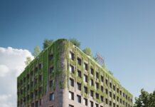 Ouverture fin 2027 | Groupe Constructa : la première brique de l’hôtel Oh Baby posée à Saint-Ouen-sur-Seine ©Triptyque Architecture | Constructa Oh Baby