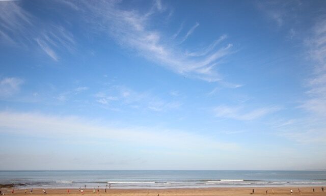 Atlantic ocean beach in El Jadida, Morocco