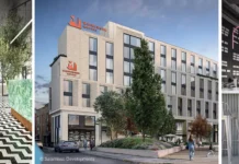 Ouverture | En 2028, MEININGER ouvrira un établissement de 232 clés à Dublin Rendering of the exterior of the planned MEININGER Hotel in Dublin ©️ Salamisso Developments