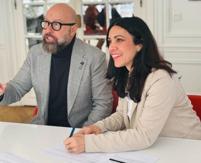 David Dassin & WIdiane Mendes, cérémonie de signature @ credit linkedin