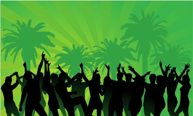 Illustration, beach party @ credit Depositphotos