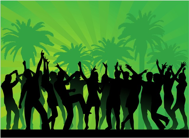 Illustration, beach party @ credit Depositphotos