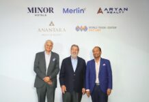 Inde | Minor Hotels signe les deux premières adresses Anantara en Inde — un resort à Coorg et un hôtel urbain à Kolkata Sanjay Saraf, William E. Heinecke and Sushil Mohta @ credit Minor Hotels