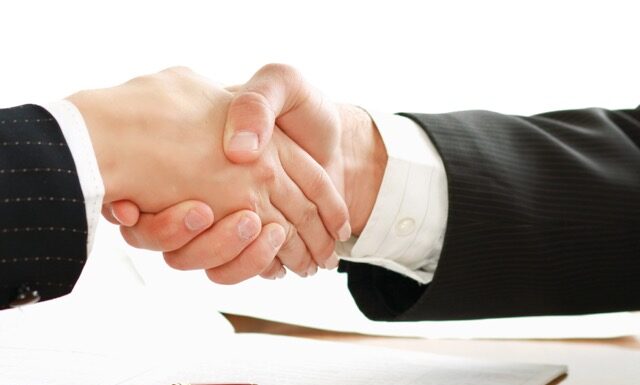 Handshake of business partners