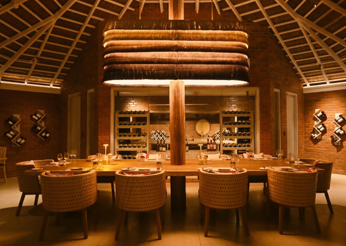 Communal Table of Caravela Fine Dining Restaurant at NH Collection Maldives Reethi Resort