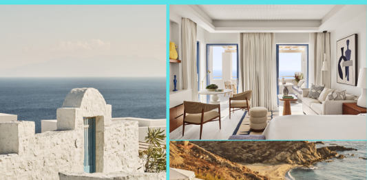 Grèce | Four Seasons Hotel Mykonos ouvrira ses portes en juin 2026 sur la côte sud de Mykonos @ credit Four Seasons Hotel Mykonos