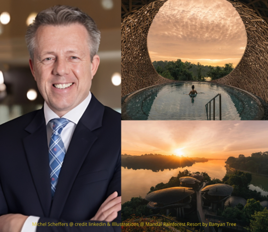 Singapour | Michel Scheffers à la tête de l’exceptionnel Mandai Rainforest Resort by Banyan Tree Michel Scheffers @ credit linkedin & Illlustrations @ Mandai Rainforest Resort by Banyan Tree