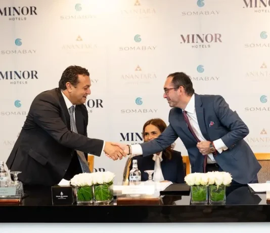 Égypte, Mai 2030 | Minor Hotels signe l’Anantara Somabay Resort & Residences sur la mer Rouge Cérémonie de signature Anantara Somabay Resort & Residences @ credit Minor Hotels