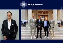 Gouvernance | Bernd Michl rejoint le conseil d’AVIAREPS en qualité de CFO à compter du 1er juillet 2026 AVIAREPS Management Board (from left to right)- Marcelo Kaiser, COO Aviation; Bernd Michl, CFO; Edgar Lacker, CEO; Thomas Drechsler, COO Tourism