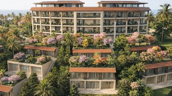 The upscale mixed-use development will feature luxury duplex villas, hotel rooms and lifestyle-led amenities in one of India’s leading wellness and spiritual destinations