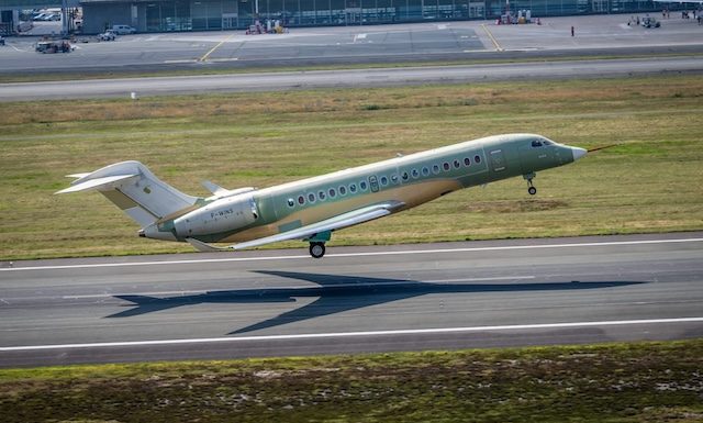 © Dassault Aviation - A. Pecchi Dassault Aviation Mérignac. 1er vol du Falcon 10X, le 19 juin 2026.