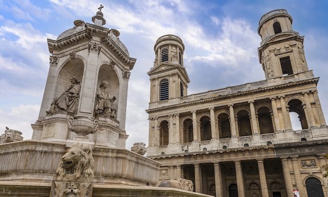 St Sulpice, quartier de l'Odeon, Paris @ credit Depositphotos
