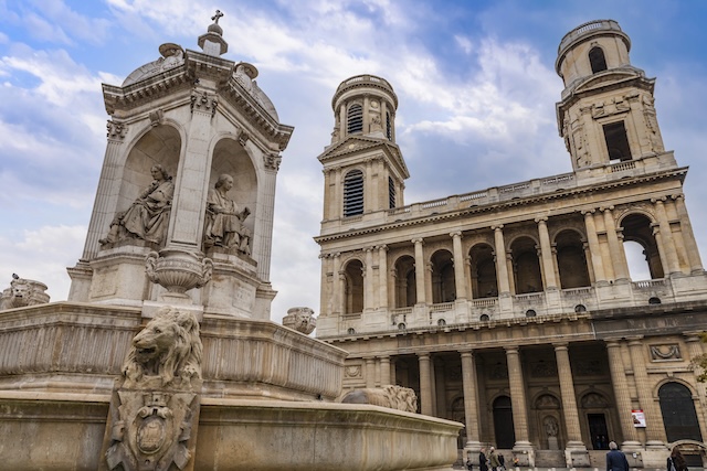 St Sulpice, quartier de l'Odeon, Paris @ credit Depositphotos
