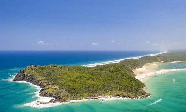 Double Island point on a sunny day, Queensland, Australia