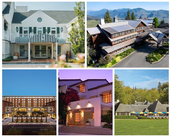 USA | Curator Hotel & Resort Collection accueille cinq nouveaux établissements indépendants et renforce son réseau aux États-Unis Canoe Place Inn (upper left); Sun Mountain Lodge (upper right); UCLA Meyer and Renee Luskin Conference Center (bottom left); The Inn at UCLA (bottom middle); and UCLA Lake Arrowhead Lodge (bottom right).