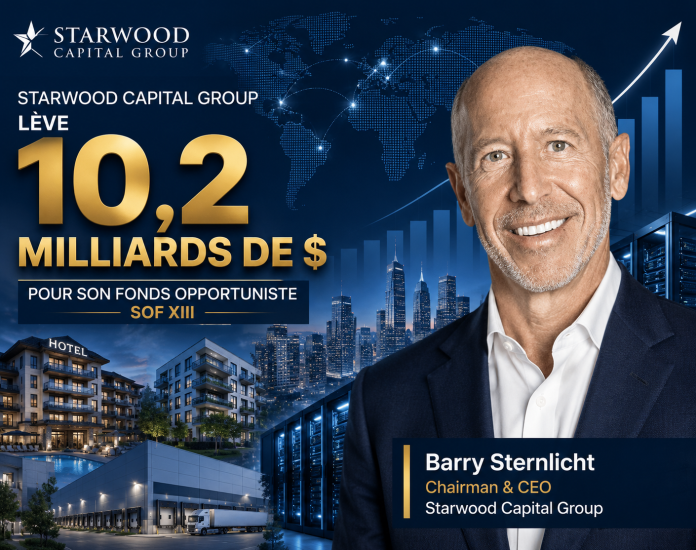 Big deal | Starwood Capital lève 10,2 milliards de dollars et confirme son appétit pour l’hôtellerie mondiale Illustration générée par IA avec photo Barry Sternlicht fournie par wikipediacommons