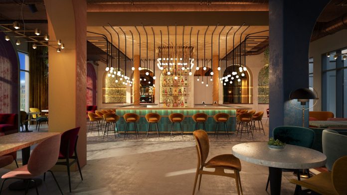 Allemagne | Hyatt ouvre le Me and All Hotel Leipzig, huitième adresse de la marque en Allemagne Bar, illustration @ credit Hyatt