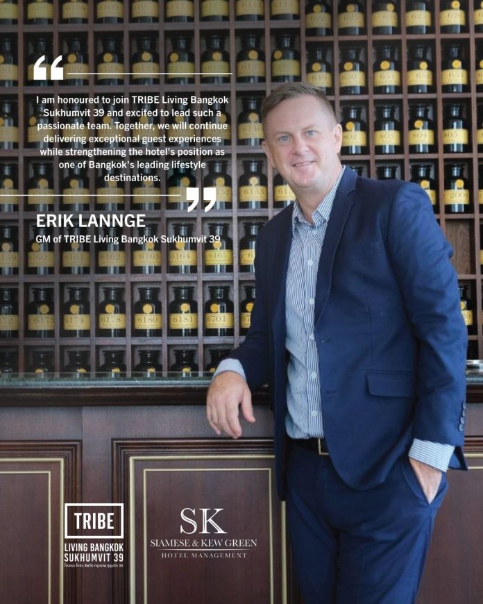 Nomination, Thaïlande | Erik Lannge nommé General Manager de TRIBE Living Bangkok Sukhumvit 39 Erik Lannge @ credit Siamese & Kew Green Hotel Management