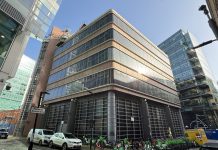 UK | Bavaria House, future plus haute tour hôtelière de la City de Londres, freinée par le dossier environnemental Le site actuel @ credit Bavaria House