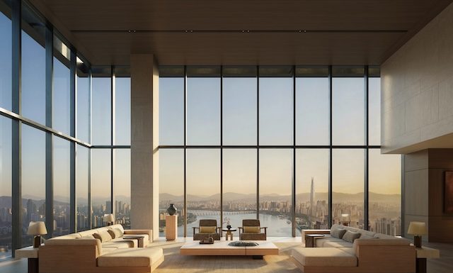 Aman Residences, Seoul - Living room @ credit Aman