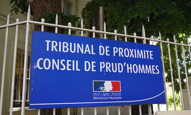 VICHY, FRANCE - JUNE 11, 2026: Sign of Tribunal de Proximite and Conseil de Prud'hommes