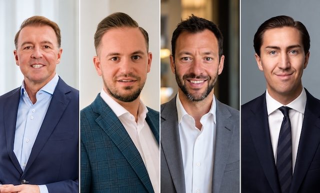 Jan Heringa, Robert Ruschke, Niccolo' Pravettoni et Bjørn Anker Gullaksen